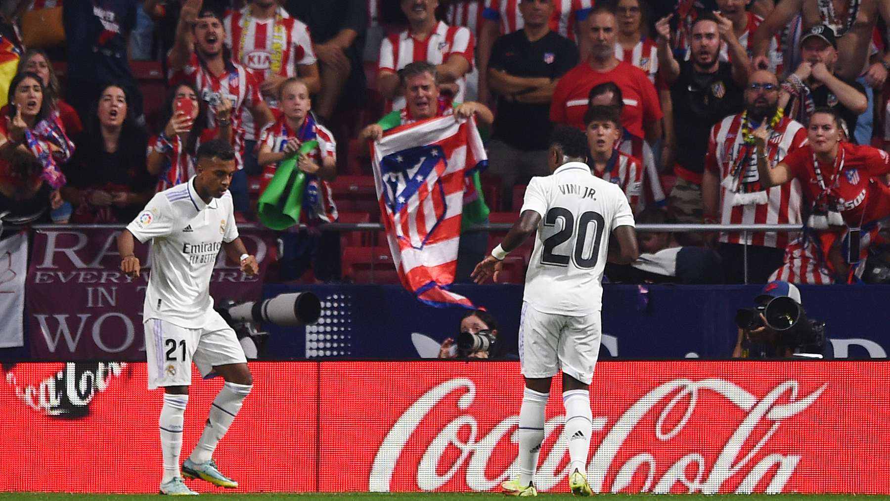 Rodrygo Goes y Vinicius Junior en el Metropolitano