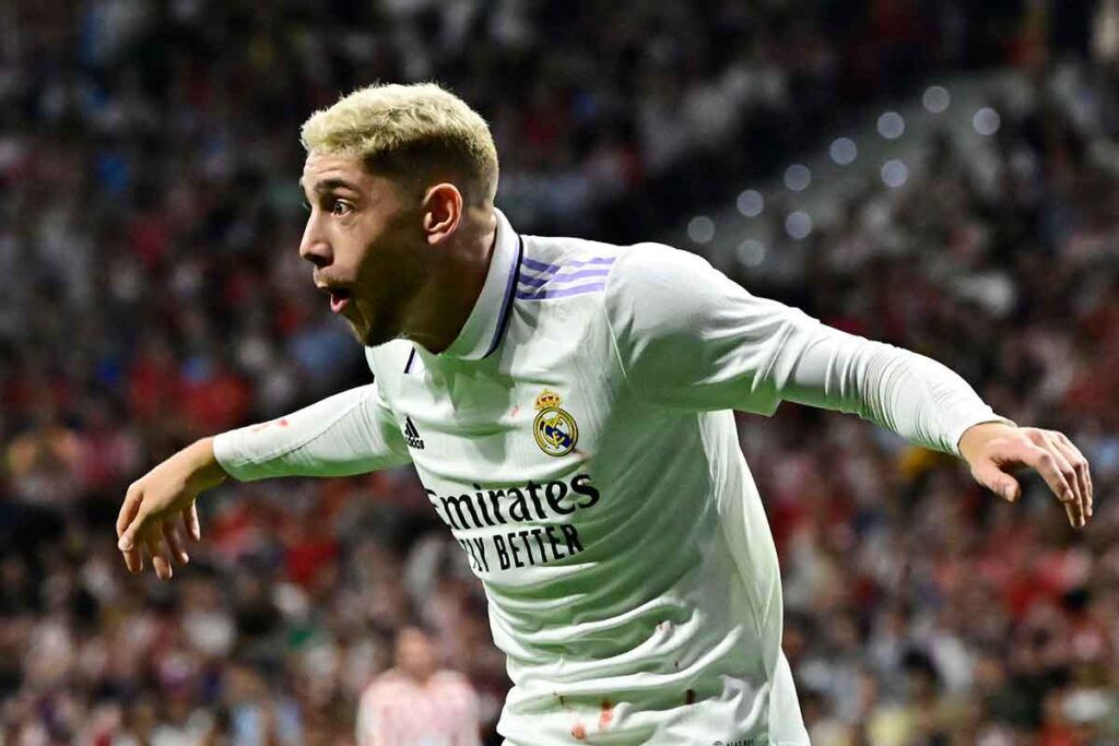 Fede Valverde celebrando uno de los goles de esta campaña