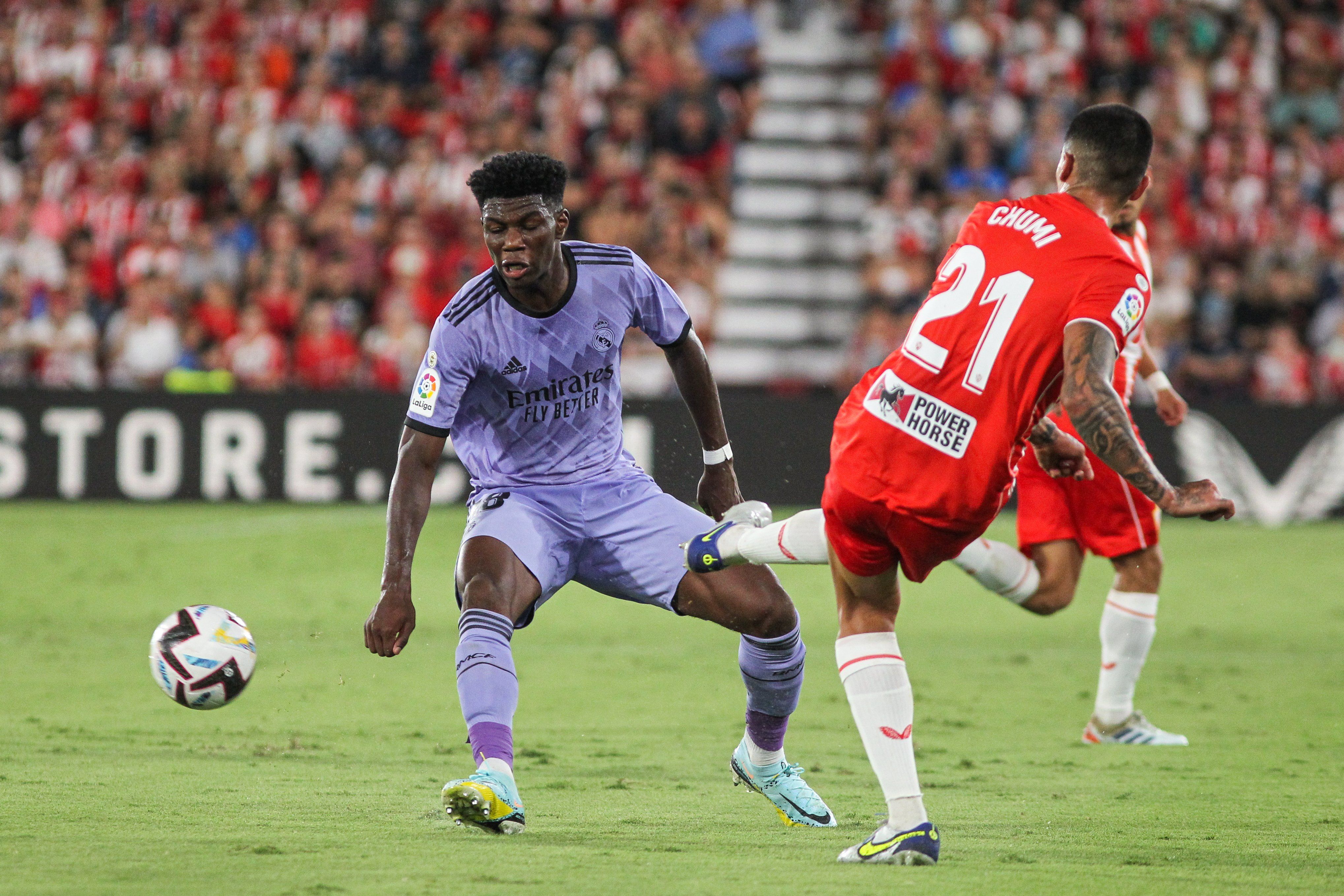 Aurélien Tchouaméni, en su debut frente al Almería