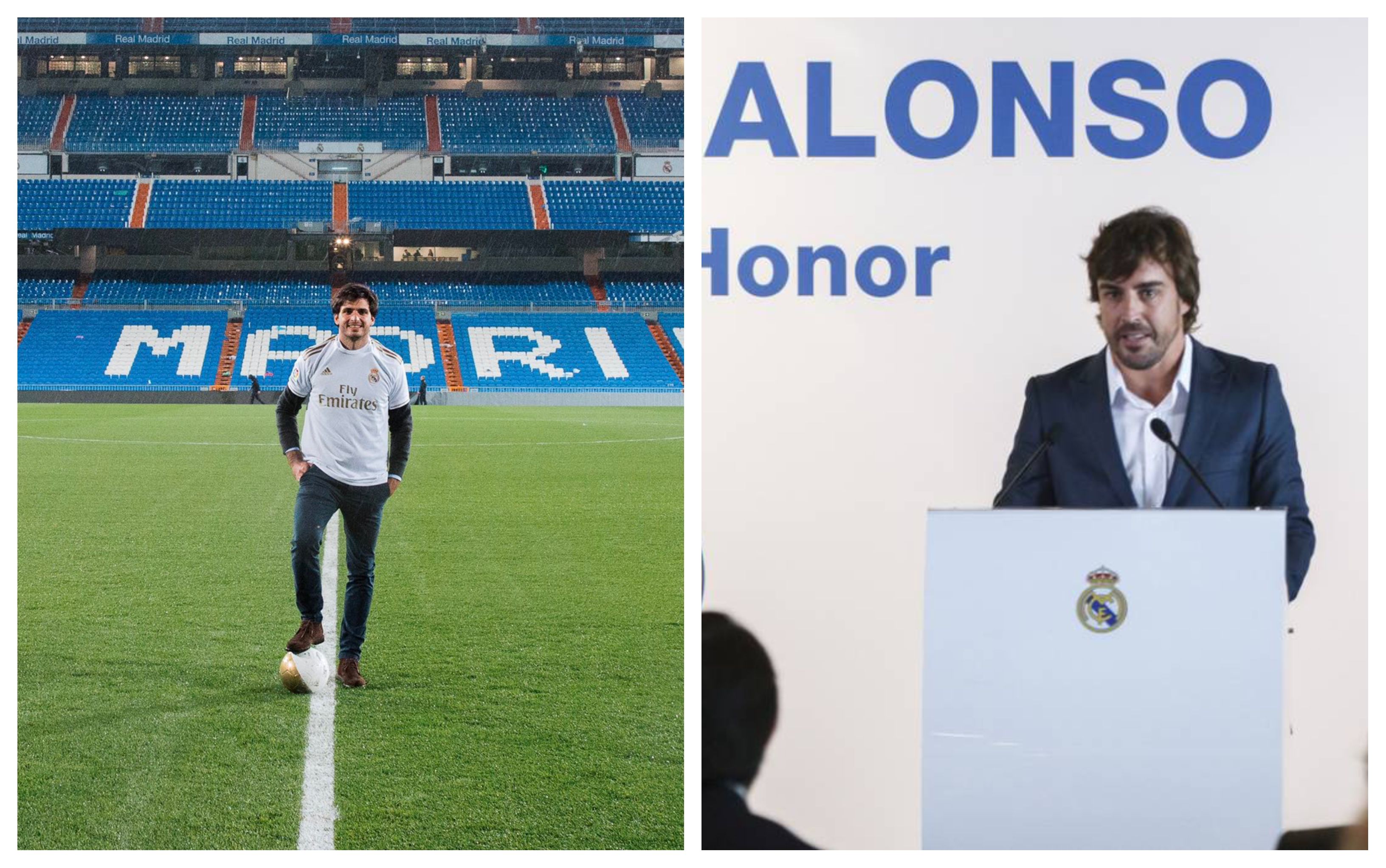 Los madridistas Carlos Sainz y Fernando Alonso